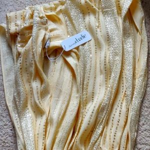 Charming Charlie yellow infinity scarf with sequin